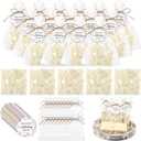 Demissle 20 Pcs Baby Shower Soap Favors Wildflowers Baby Shower in Bloom Flower Bath Soap Gift Set with White Greeting Card Handmade Gifts for Guests Decorations Supplies (White Color,Chic Style)