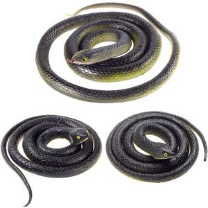 3-Pack Ultra-Realistic Rubber Snakes for Halloween Decorations, Garden Bird Scare, Pranks Large Fake Black Mamba Toy (47 & 31.5) Durable Outdoor/Indoor Props
