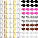 Sumind 40 Pcs Western Party Decoration Supplies Plastic Mini Cowboy Hats with 1 oz Miniature Cowgirl Cowboy Boot Shot Glasses