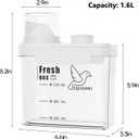 1.7 Qt/1.6 L Bird Seed Storage Container with Lids Airtight Measuring Cup, Bird Seed Dispenser Pet Food Container Are Used to Store Bird Food, Chicken Feed BPA Free (1.6L, White)