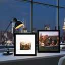 10x10 Picture Frame Set of 9, Display Pictures 8x8 with Mat or 10x10 without Mat, Multi Collage Gallery Square Photo Frames for Wall or Tabletop,Black