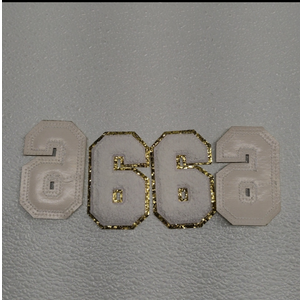 Numbers Patches with Glitter 4 piece