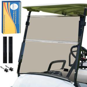 Golf Cart 3/16"(5MM) Thick Windshield Replacement for Yamaha Drive2 (2017-Up) Tinted Folding Acrylic Foldable