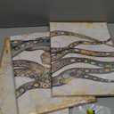 iKNOW FOTO 3 pcs Rustic Octopus Wall Art Painting Brown Marine Animal Picture Print On Canvas Ocean Life Poster for Bathroom Bedroom Home Decor Decoration Gift Easy to Hang Each Panel 12x16inch