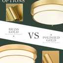 12 inch Flush Mount Light Fixture, 2-Light Modern Ceiling Light with Polished Gold Finish for Hallway Kitchen Laundry Bedroom, 4822-PG
