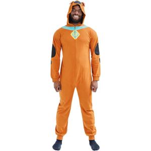 Scooby-Doo Scooby Doo Mens Zip Up Cosplay Costume Coverall Brown X-Large