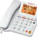 AT&T CL4940 Corded Standard Phone with Answering System and Backlit Display, White