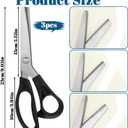 3 Sizes Pinking Shears Set 3 mm, 5 mm, 7 mm Zigzag Scissors, Handheld Serrated Edge Scissors or Crafting, Paper Cutting, Leather Materia