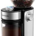 SHARDOR Burr Coffee Bean Grinder Electric, Adjustable Burr Mill with 16 Precise Grind Setting for 214 Cup, Silver