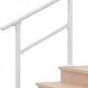 Metty Metal Hand Rails for Outdoor Steps3 Steps Stair Handrail & Indoor Stair Railing KitRailings for Outdoor Steps for Fence & Outdoor Steps