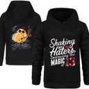 The Cotton Cartoon Hoodie Hooded Pullover Sweatshirt, Cute Clothes Hoodies (Black)