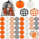 Leyndo 72 Pcs Thanksgiving Pumpkin Stress Balls Bulk Stress Relief Mini Foam Squeeze Ball Halloween Party Favors with Storage Bag for Bag Fillers Carnival Reward