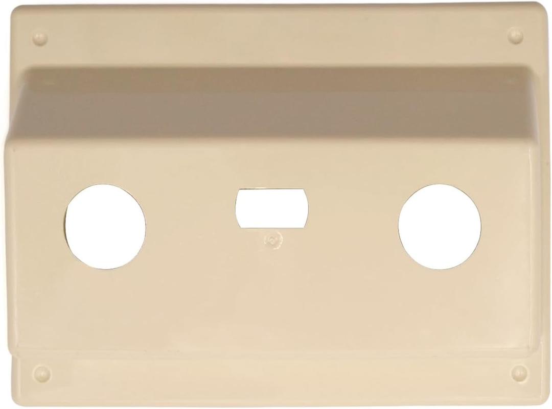 2 x RV Faucet Bezel Stand Off Faucet Cover for Camper Van Travel Trailer Motorhome Shower Plate Replacement White (Parchment Bezel)