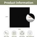 24 * 24in Peel and Stick Carpet Tiles, Self Adhesive Floor Squares with Extra Soft Pad, Easy Installation for Bedroom, Living Room, Office, Rental (30, Black)