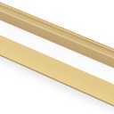 Peaha 10 Pack Kitchen Cabinet Handles 15 inch Matte Gold Pulls for Dresser Drawers Brushed Brass Door Edge Finger Pull Hardware (Hole Centers:15in(380mm))