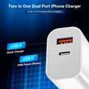 Fast Charger iPhone,Dual Port A/C iPhone Charger Fast Charging Block,2Pack Super Quick Double Apple iPhone Wall Charger Power Adapter 10FT USB C to Lightning Cable for iPhone 14/13/12/11/ProMax/XS/XR