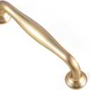 Goo-Ki 6 Pack 3 3/4'' Center to Center Modern Champagne Bronze Cabinet Pulls Sleek Tapered Handle for Classic Furniture Contemporary Kitchen Drawer Hardware