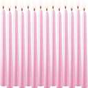 WPONSZU Set of 14 Pink Taper Candles, 7-8 Hours Burn Time, Unscented, Smokeless and Dripless, 4/5 x 10 Inch Dinner Candle Set for Valentine's Day,Household, Wedding, Party and Home Décor Candlesticks