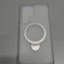 3-in-1 [360 Spin Stand+Magnetic+Ring Holder] Case for Samsung Galaxy S24 Ultra Fit for MagSafe, Military Grade Protective, Translucent Matte Cover S24 Ultra Phone Cases for Women/Men 6.8Transparent