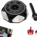 JFG RACING Dirt Bike Gas Cap with Vent Tube,CNC Fuel Tank Cover for CRF150R 07-20/CRF230F 04-19/CR85R 03-07/CR125R CR250R 00-07/XR100R/50R/80R/70R 01-03-Black