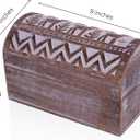 Great Birthday Gift Ideas Handmade Decorative Wooden Jewelry Box Jewelry Organizer Keepsake Box Treasure Chest Trinket Holder Watch Box Storage Box Housewarming Gifts Women (White Antique)