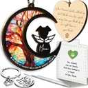 6" DIY Dog Memorial Suncatcher 4-in-1 Pet Memorial Gifts for Dogs, Loss of Dogs Sympathy Gift | Rainbow Bridge Dog Remembrance Set with Ornament, Keychain & Sympathy Card 