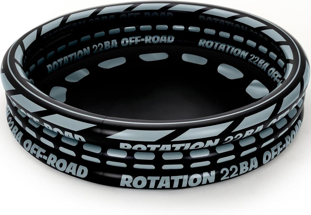 Foilswirl 47" Inflatable Kiddie Pool for Kids 3 Rings Baby Pool Inflatable Floats for Toddler Wheels Kiddie Water Swim Beach Floaties Toys(Tire) Foilswirl 47" Inflatable Kiddie Pool for Kids 3 Rings Baby Pool Inflatable Floats for Toddler Wheels Kiddie Water Swim Beach Floaties Toys(Tire)