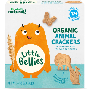 Little Bellies Organic Animal Crackers Toddler Snack, 4.58 oz BBD Oct 1 2026