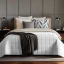 HomeSmart Products White Weighted Blanket Queen Size 30 lbs - Premium Ultra Soft Fabric