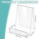 12 Pack Clear Display Stand, 5.7 x 4 Inch Acrylic Book Display Stand Tablet Holder Easel Holder for Displaying Pictures, Books, Albums, Music Sheets, Notebooks, Artworks, Cds, Large