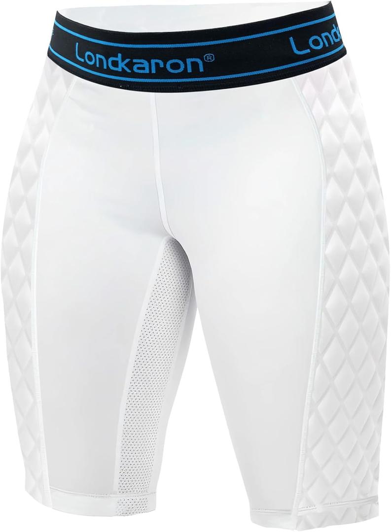 Women's Padded Softball Sliding Shorts, Elite Compression Slider Shorts (Medium, White)