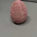 HH 5IN WOVEN RESIN EGG DECOR PINK