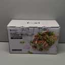 5-Pack Borosilicate Glass Containers with Tempered Lids, 35.2oz/4.4 Cup Airtight Meal Prep Set, Microwave/Freezer Safe (Gray)