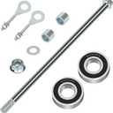14mm 290mm Mini Bike Rear Wheel Axle Kit for CT200U-EX BT200X | Minibike Axle with 6202RS Rear Bearing Compatible with Coleman 196CC 200CC 6.5HP Mini Bike Parts 15mm Chain Adjuster