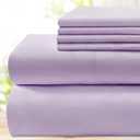BYSURE 6 Pieces Bed Sheets Set(Full, Lavender) - Hotel Luxury Super Soft 1800 Thread Count 100% Microfiber Sheets with Deep Pockets, Wrinkle & Fade Resistant