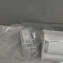 Joydeco 33 Inch Wide White Cordless Zebra Blinds for Windows,Privacy Light Filtering Dual Layer Roller Shades for Home Office Bedroom, 33" W75" H