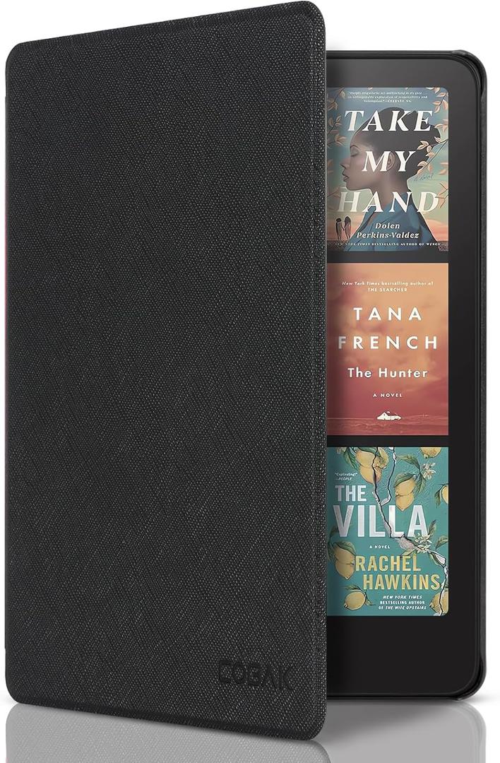 CoBak Case for Kindle Paperwhite 12th Gen 2024 (7") & Colorsoft Signature Edition - All New PU Leather Cover with Auto Sleep Wake Feature for Paperwhite Signature 2024 Released, Black