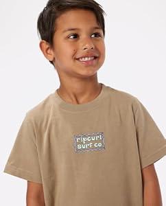 Rip Curl Boys' Tube Town Short Sleeve T-Shirt, Sand Dune
