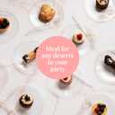 Prestee 100 Pack Clear Plastic Plates for Party - 6.25 Inch Small Round Dessert Plate and Appetizer Platter - Heavy Duty Disposable Plastic Plates for Parties, Weddings, Caterings and Events