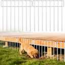 HIHADUUM 20Ft(L) X 13Inch(H) Animal Barrier Fence - 14 Pack White Garden Fence Animal Barrier Panels Metal No Dig Fence Panels Rustproof Border Fencing for Dog Rabbit Protection Yard Garden Outdoor