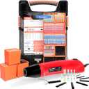 Kuject Heat Gun for Shrink Tubing, 820PCS Solder Seal Wire Connectors & Heat Shrink Tubing Kit, Waterproof Heat Shrink Wire Connectors Kit with Mini Heat Gun for Marine Automotive Wiring, AWG 26-10