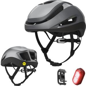 Lumos Road Bike Helmet MIPS with Magnetic Light for Adult Road and Commuter, XL, Grey