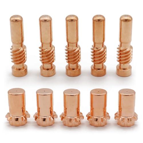 Vaphy 4pcs KP2063-1B1 Electrode 4pcs KP2062-1B1 Nozzle Tip Fit Lincoln Electric PRO-Cut 25 PCT20/80 Plasma Cutting Torch