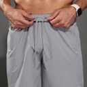 Men's Athletic Running Shorts Quick Dry 7" Lightweight Workout Shorts Training Sports Gym Hiking Basketball (Gray, L)