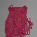 Heart Mesh Frill Trim Underwire Sexy Lingerie Dress & Thong, Medium