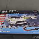 AGM MASETCH Slot Car Racing Track Set with 4 Unique Slot Cars, Battery Powered or Electric Car Track, Gift Toys for Boys Girls 8+ Years Old