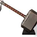 Thor's Hammer with Base Thor The Dark World Lightning Strike Hammer/Thanos Double Bladess Halloween Cosplay Props