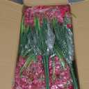 8 Bundles Artificial Daffodil Outdoors Flowers (Red-Daffodil)
