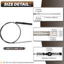 12FT Mechanical Rack & Pinion Steering Cable SSC134XX, Back Mount Rack Single Cable Compatible with Seastar SH5210P, SH5230P, SB39526P, SB39544P, SS14115 SS15115