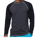 Arcweg Rash Guard Men Swim Shirt Long Sleeves Diving Rash Vest Fit Top T-Shirt M